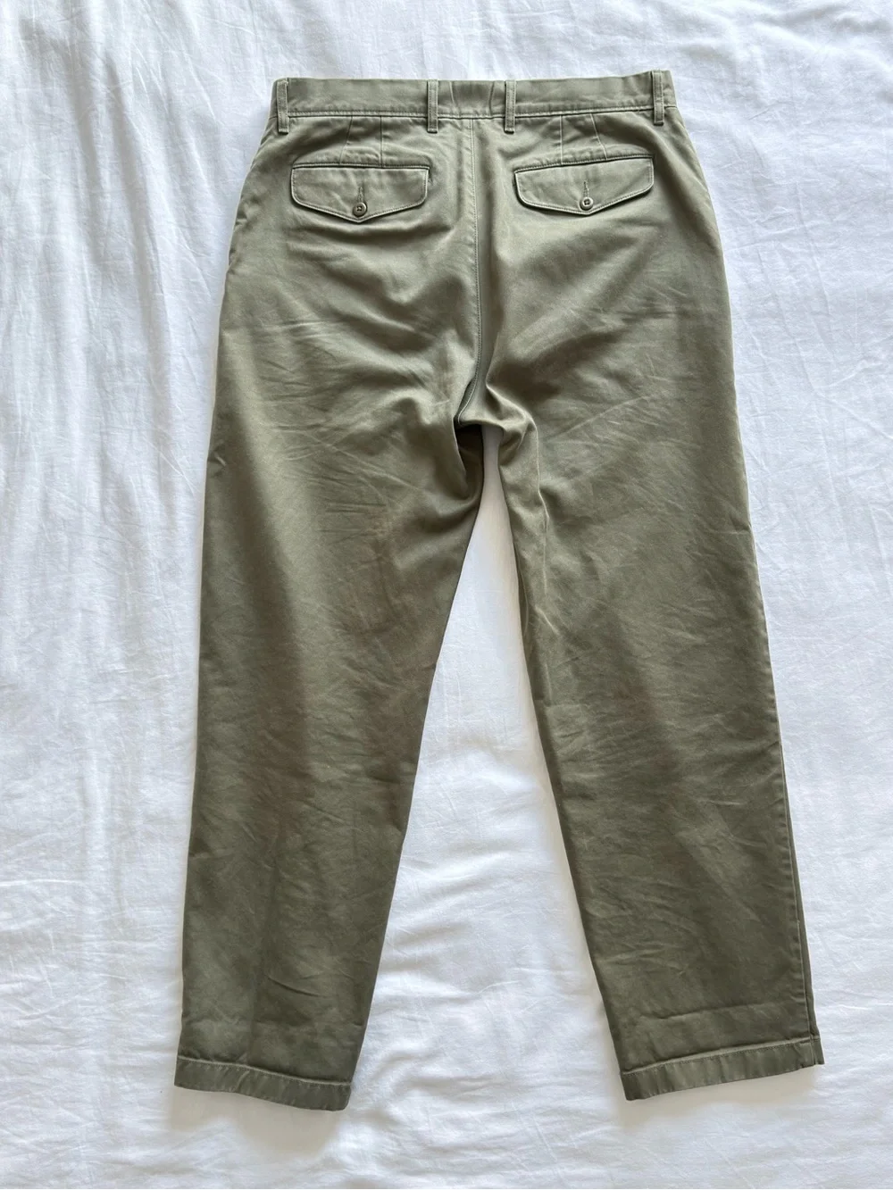 Men's Olive Green Classic Chino Pants